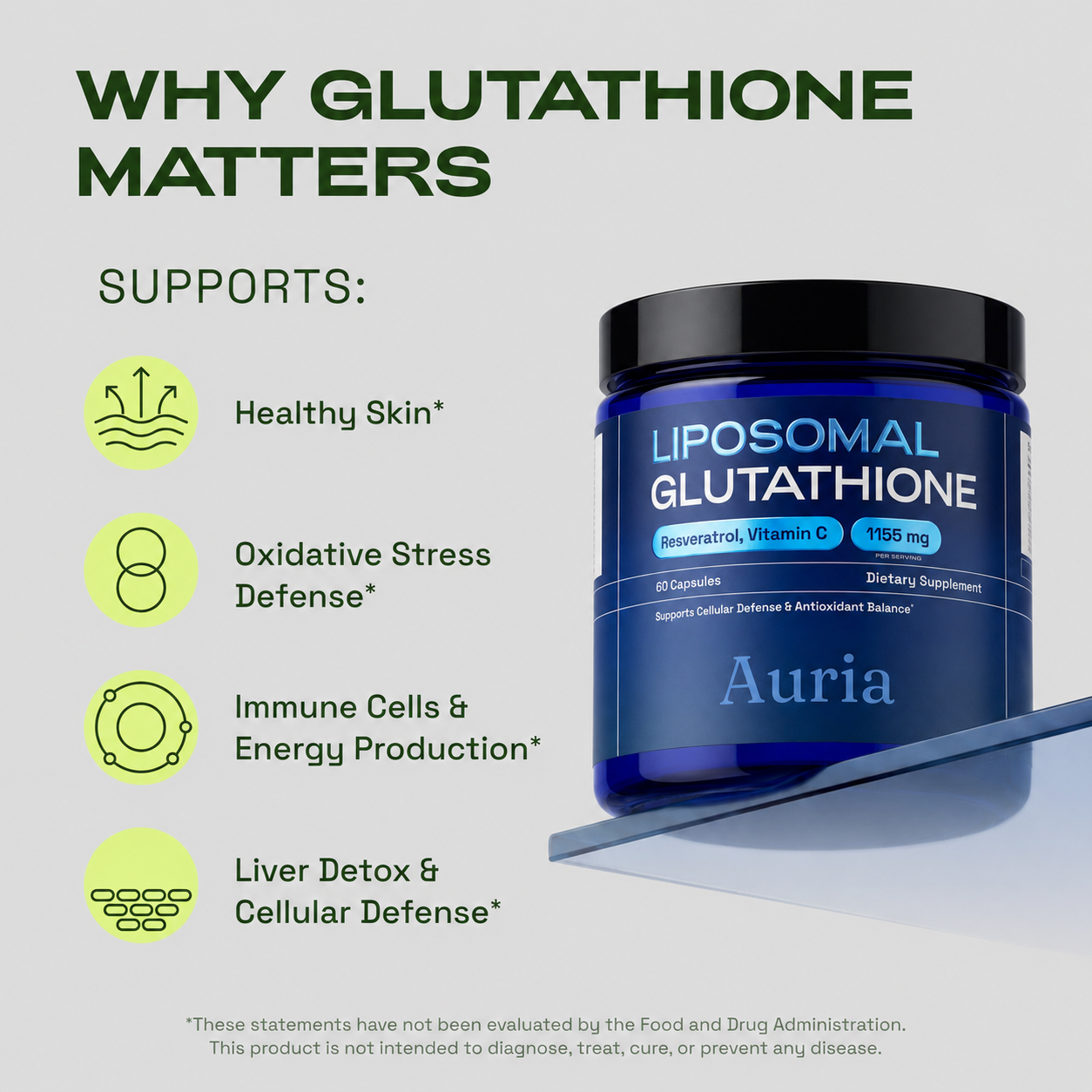 Auria Liposomal Glutathione Supplement